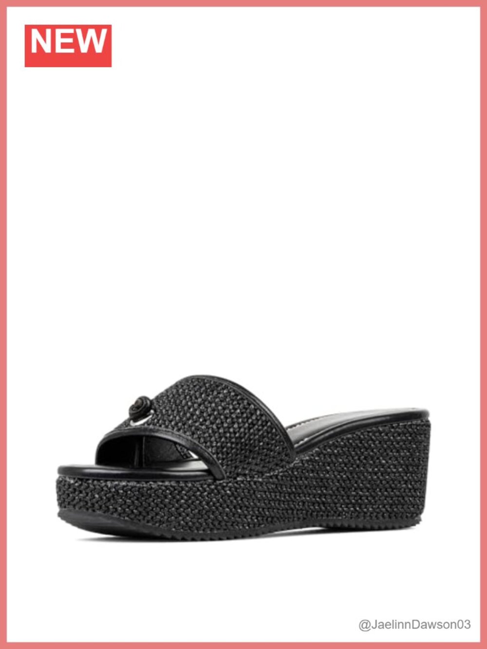 Women's Raffia Wedge Sandals with Ankle Strap - Comfortable & Durable